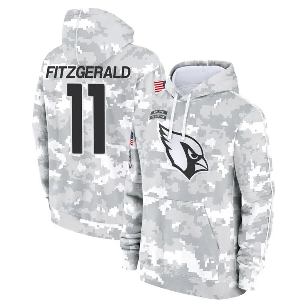 Parkc A.Cardinals #11 Larry Fitzgerald Player Arctic Camo Salute to Service Limited Hoodie Stitched Jerseys