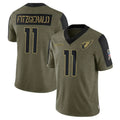 Parkc A.Cardinals #11 Larry Fitzgerald Player Salute To Service Olive Stitched Jerseys