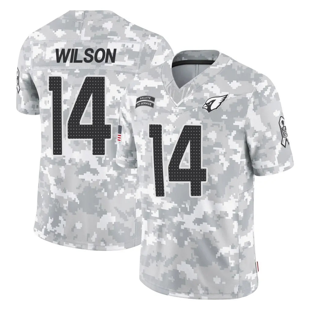 Parkc A.Cardinals #14 Michael Wilson Player Camo Salute to Service Limited Home Stitched Jerseys
