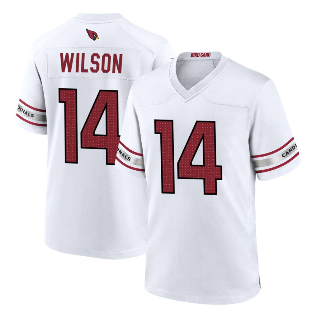 Parkc A.Cardinals #14 Michael Wilson Player White Home Game Stitched Jerseys