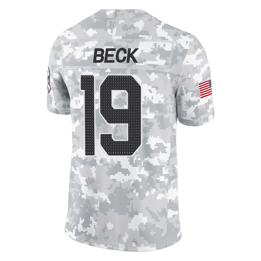 Parkc A.Cardinals #19 Carson Beck Player Camo Salute to Service Limited Home Stitched Jerseys