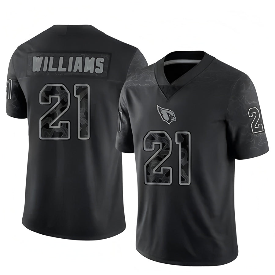Parkc A.Cardinals #21 Garrett Williams Player Black RFLCTV Limited Stitched Jerseys