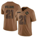 Parkc A.Cardinals #21 Garrett Williams Player Brown Salute To Service Limited Stitched Jerseys