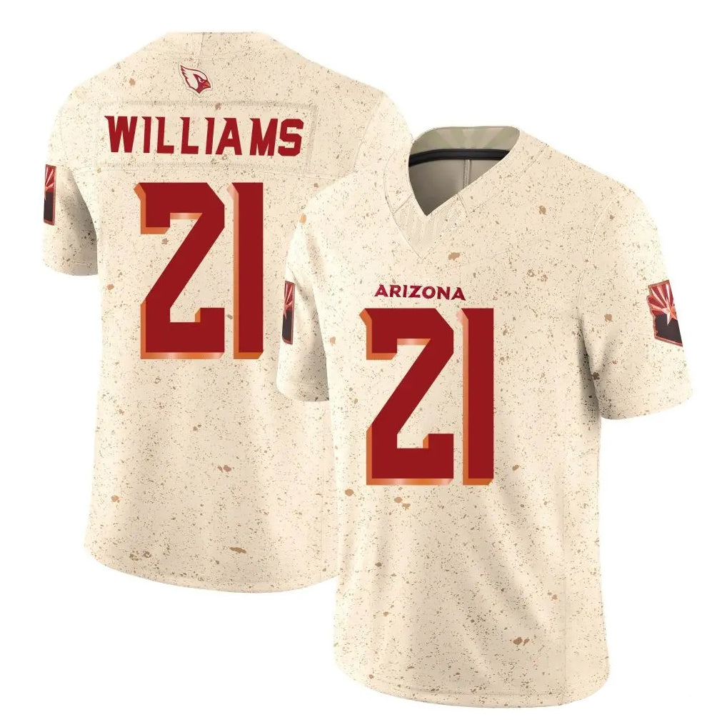 Parkc A.Cardinals #21 Garrett Williams Player Cream Rivalries Collection Vapor Limited Home Game Stitched Jerseys
