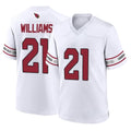 Parkc A.Cardinals #21 Garrett Williams Player White Home Game Stitched Jerseys