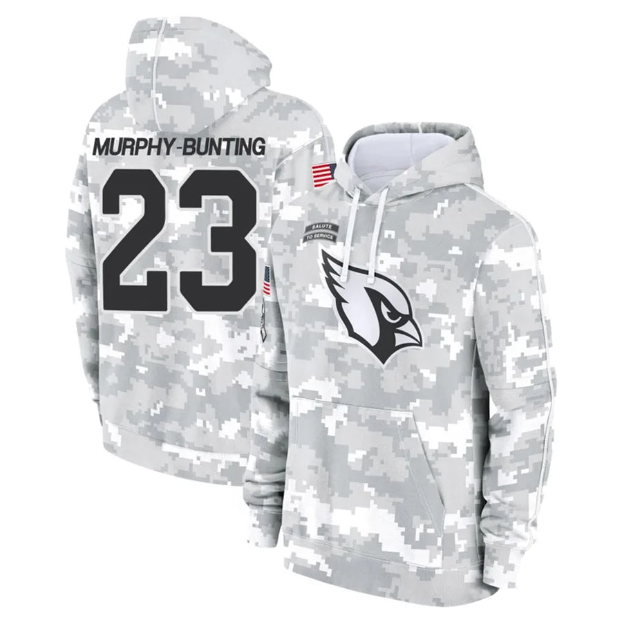 Parkc A.Cardinals #23 Sean Murphy-Bunting Player Camo Salute to Service Hoodies Stitched Jerseys