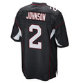 Parkc A.Cardinals #2 Will Johnson Player Black Home Game Stitched Jerseys
