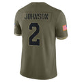 Parkc A.Cardinals #2 Will Johnson Player Olive Salute To Service Limited Game Stitched Jerseys