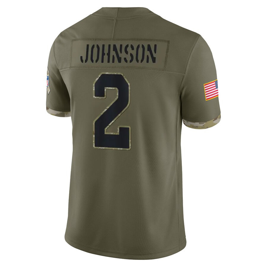 Parkc A.Cardinals #2 Will Johnson Player Olive Salute To Service Limited Game Stitched Jerseys