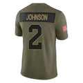 Parkc A.Cardinals #2 Will Johnson Player Olive Salute To Service Limited Home Game Stitched Jerseys