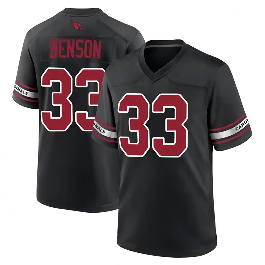 Parkc A.Cardinals #33 Trey Benson Player Black Home Game Stitched Jerseys