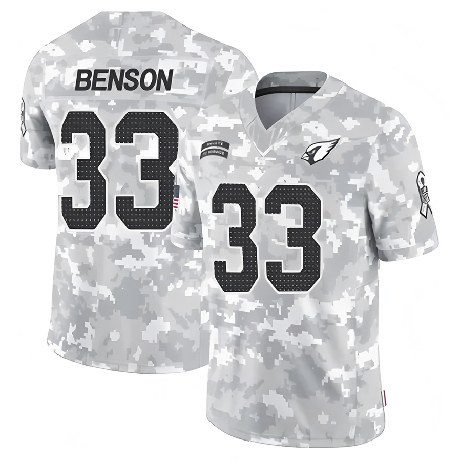 Parkc A.Cardinals #33 Trey Benson Player Camo Salute to Service Limited Stitched Jerseys