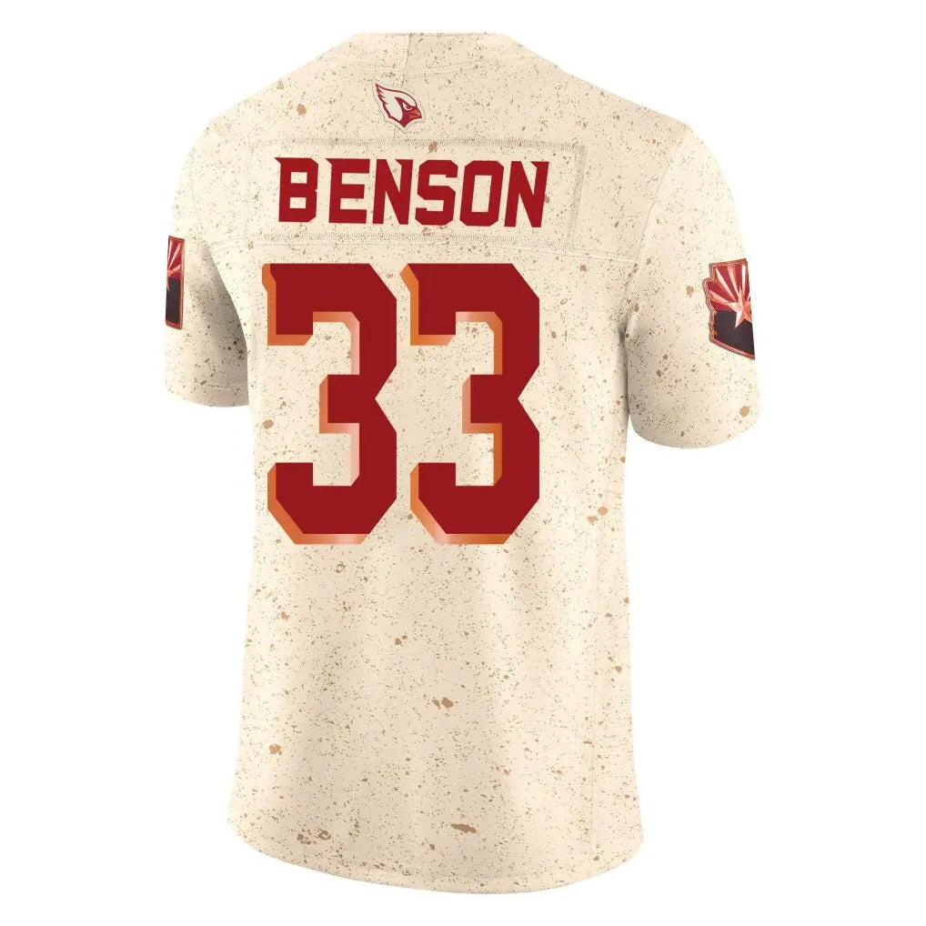Parkc A.Cardinals #33 Trey Benson Player Cream Rivalries Collection Vapor Limited Home Game Stitched Jerseys