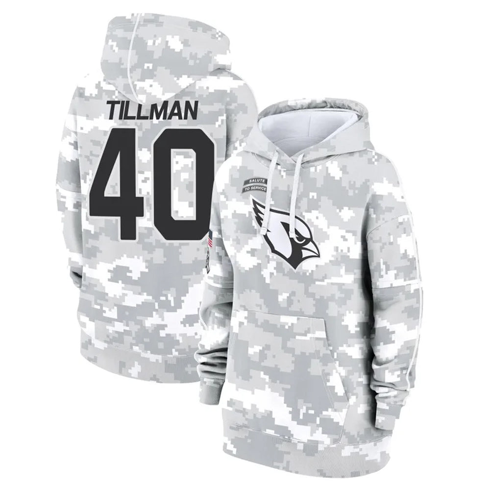 Parkc A.Cardinals #40 Pat Tillman Player Arctic Camo Salute to Service Limited Hoodie Stitched Jerseys