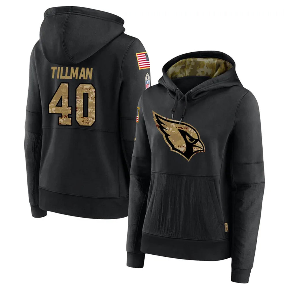 Parkc A.Cardinals #40 Pat Tillman Player Black Salute to Service Limited Hoodie Stitched Jerseys