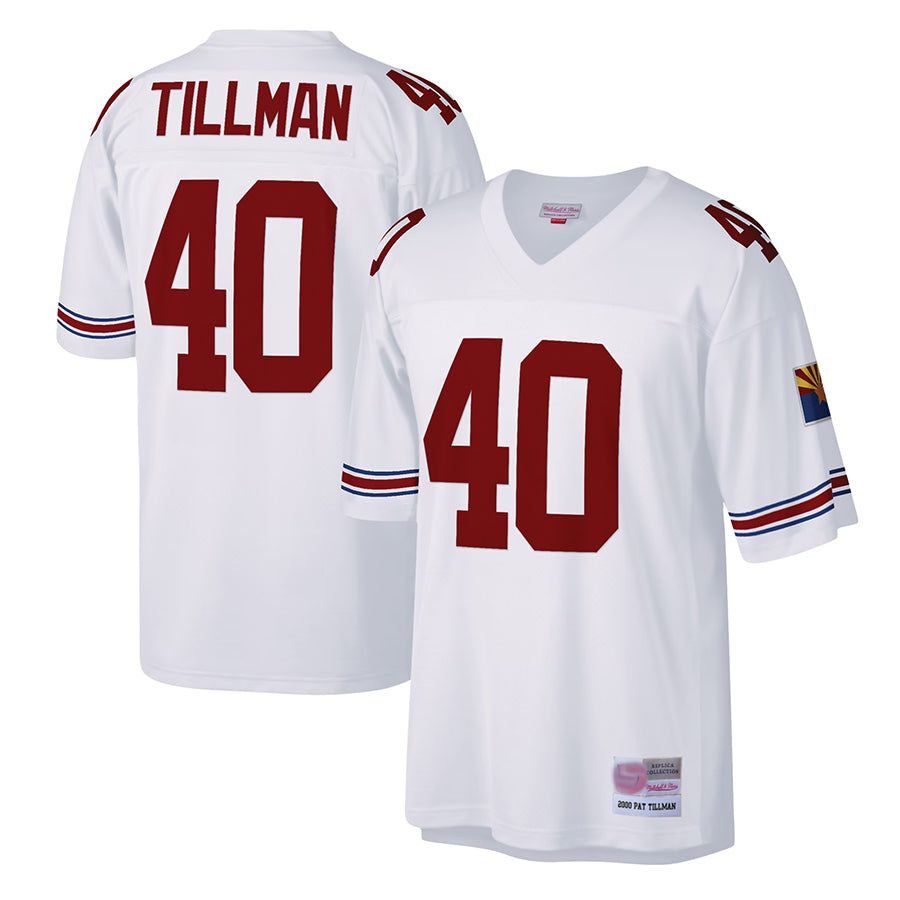 Parkc A.Cardinals #40 Pat Tillman Player Mitchell & Ness White Legacy Replica Stitched Jerseys