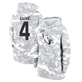 Parkc A.Cardinals #4 Jeremiyah Love Player Arctic Camo Salute to Service Hoodies Football Jerseys
