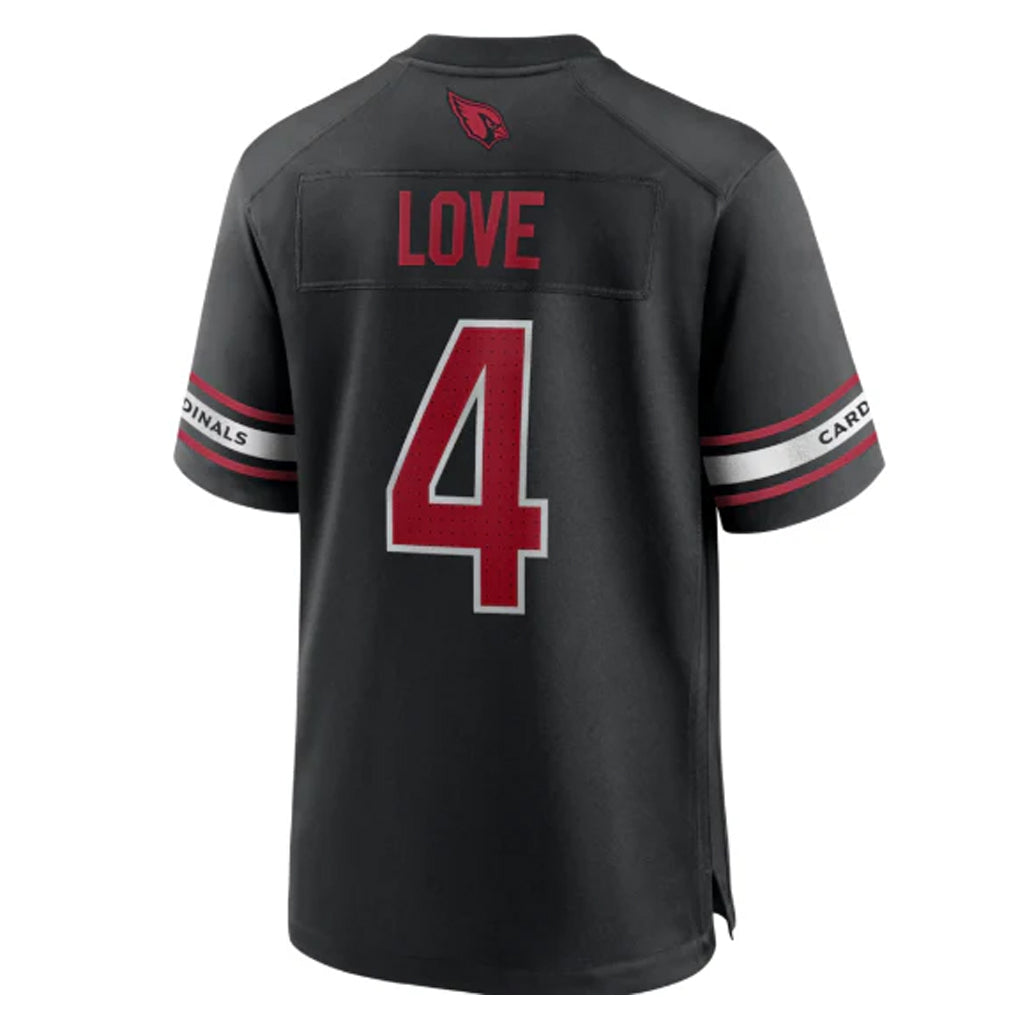 Parkc A.Cardinals #4 Jeremiyah Love Player Black Home Game Stitched Jerseys