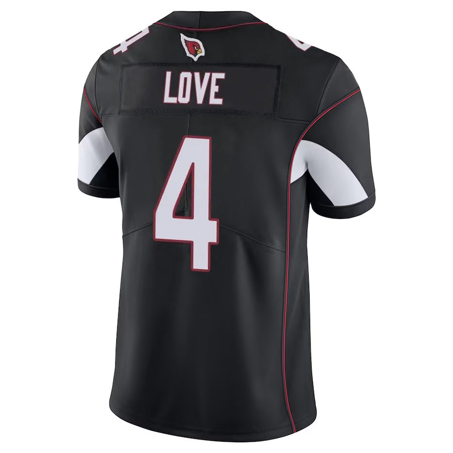 Parkc A.Cardinals #4 Jeremiyah Love Player Black Vapor Limited Home Game Stitched Jerseys
