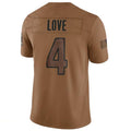 Parkc A.Cardinals #4 Jeremiyah Love Player Brown Limited Salute To Service Game Stitched Jerseys