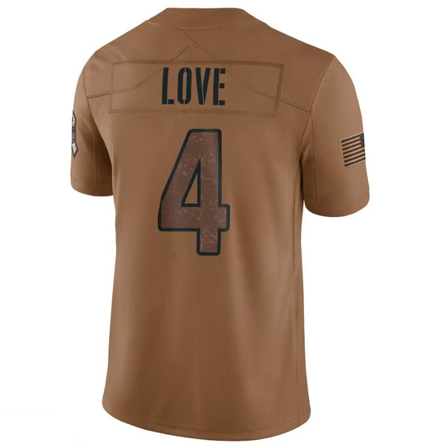 Parkc A.Cardinals #4 Jeremiyah Love Player Brown Limited Salute To Service Game Stitched Jerseys