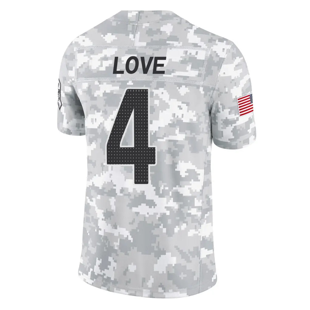 Parkc A.Cardinals #4 Jeremiyah Love Player Camo Salute to Service Limited Home Stitched Jerseys
