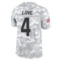Parkc A.Cardinals #4 Jeremiyah Love Player Camo Salute to Service Limited Home Stitched Jerseys