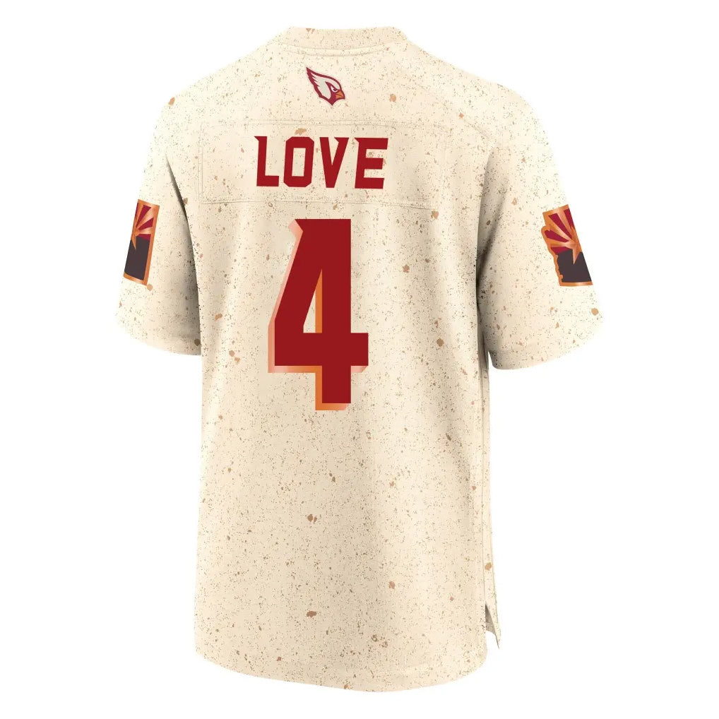 Parkc A.Cardinals #4 Jeremiyah Love Player Cream Rivalries Collection Game Stitched Jerseys