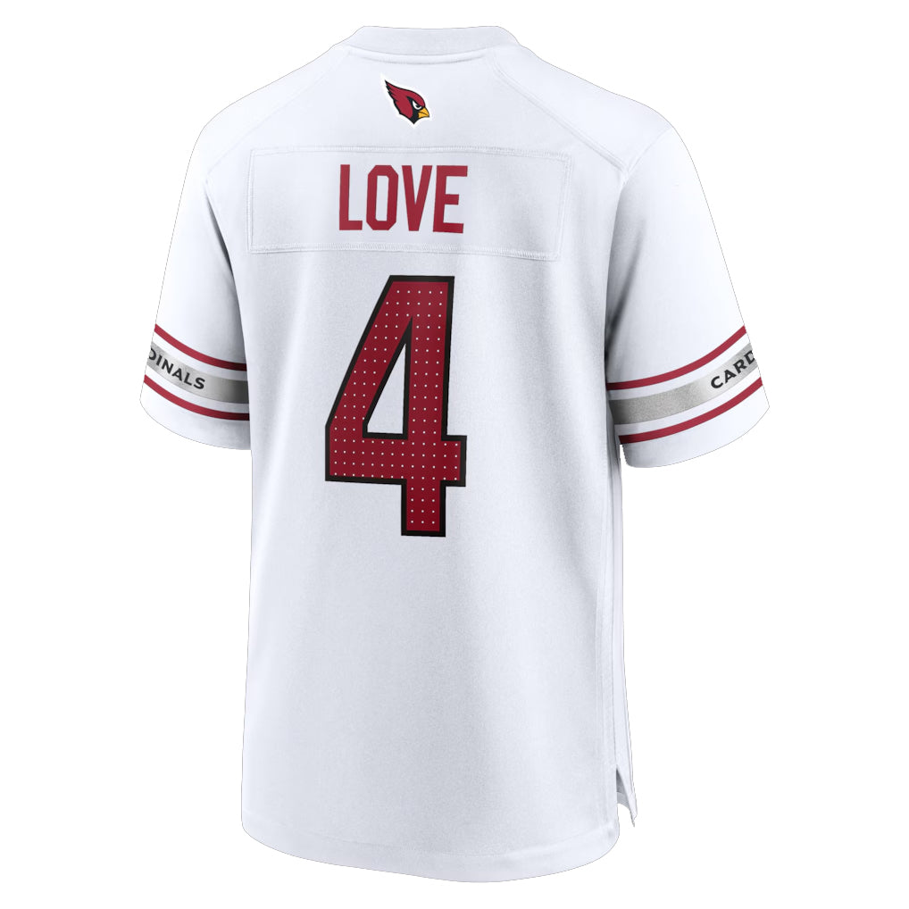 Parkc A.Cardinals #4 Jeremiyah Love Player White Home Game Stitched Jerseys