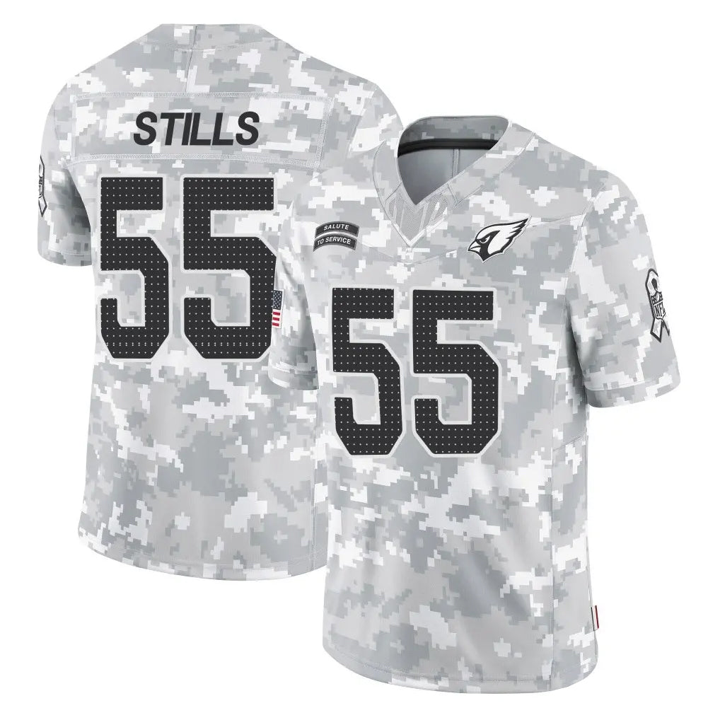 Parkc A.Cardinals #55 Dante Stills Player Camo Salute to Service Limited Home Stitched Jerseys