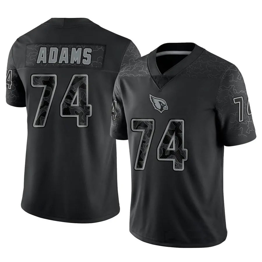 Parkc A.Cardinals #74 Isaiah Adams Player Black RFLCTV Limited Stitched Jerseys
