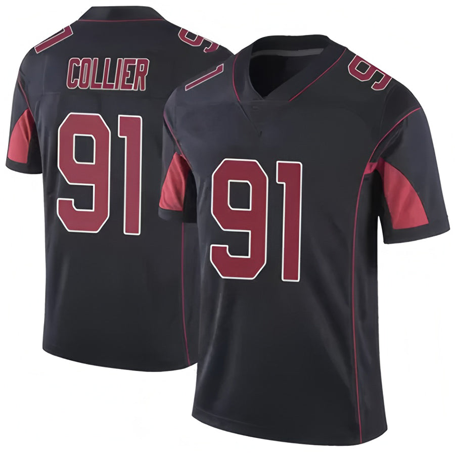 Parkc A.Cardinals #91 L.J. Collier Player Black Vapor Limited Elite Stitched Jerseys