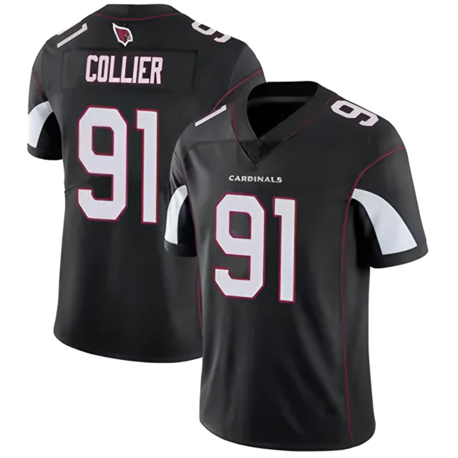Parkc A.Cardinals #91 L.J. Collier Player Black Vapor Untouchable Elite Stitched Jerseys