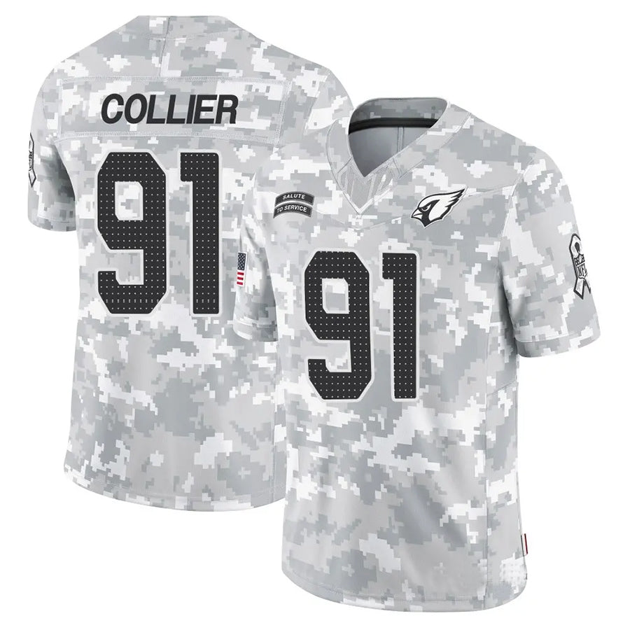 Parkc A.Cardinals #91 L.J. Collier Player Camo Salute to Service Limited Stitched Jerseys