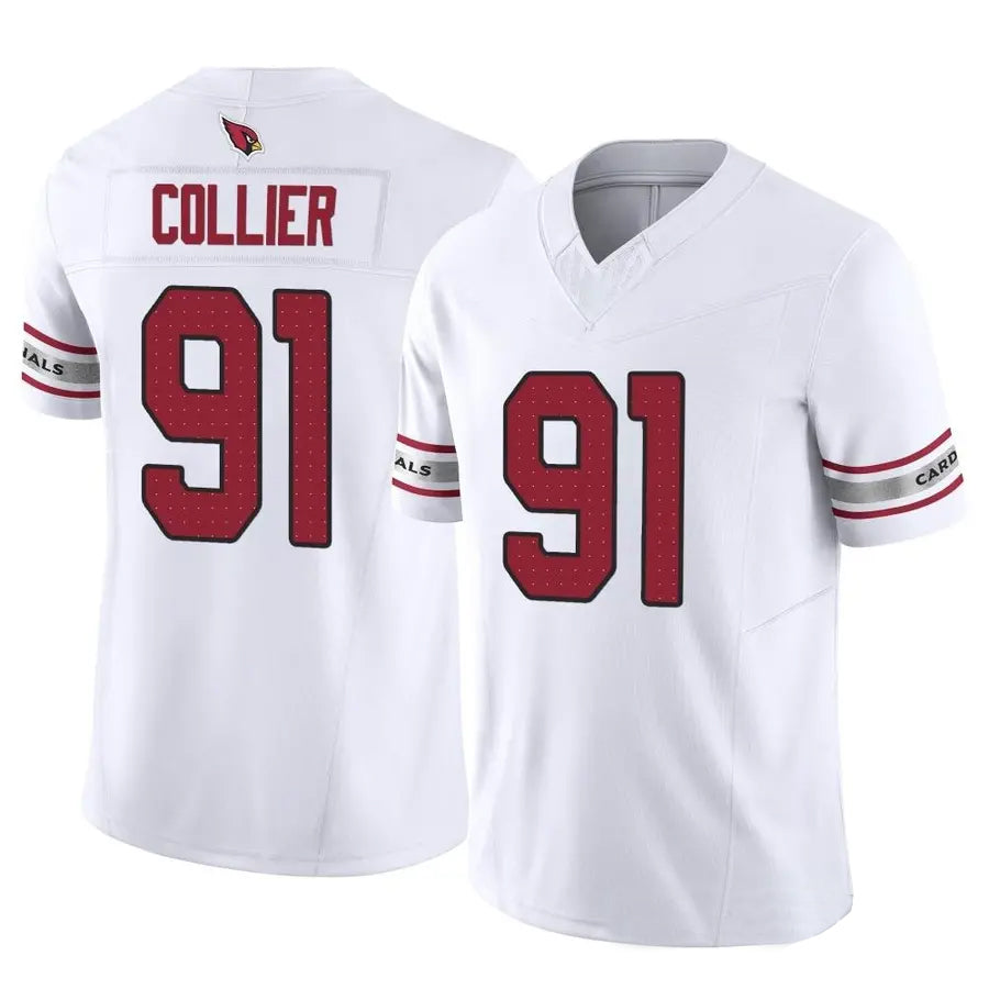 Parkc A.Cardinals #91 L.J. Collier Player Limited Elite Home White Stitched Jerseys