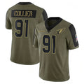 Parkc A.Cardinals #91 L.J. Collier Player Olive Salute To Service Stitched Jerseys