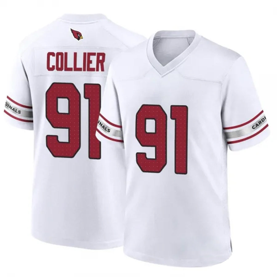 Parkc A.Cardinals #91 L.J. Collier Player White Game Home Stitched Jerseys