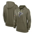 Parkc A.Falcons Olive 2025 Salute to Service Pullover Hoodie Blank Player Stitched Jerseys