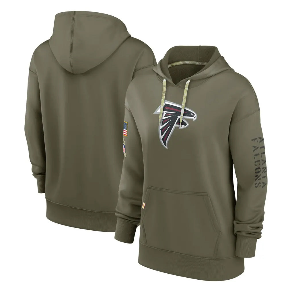 Parkc A.Falcons Olive 2025 Salute to Service Pullover Hoodie Blank Player Stitched Jerseys