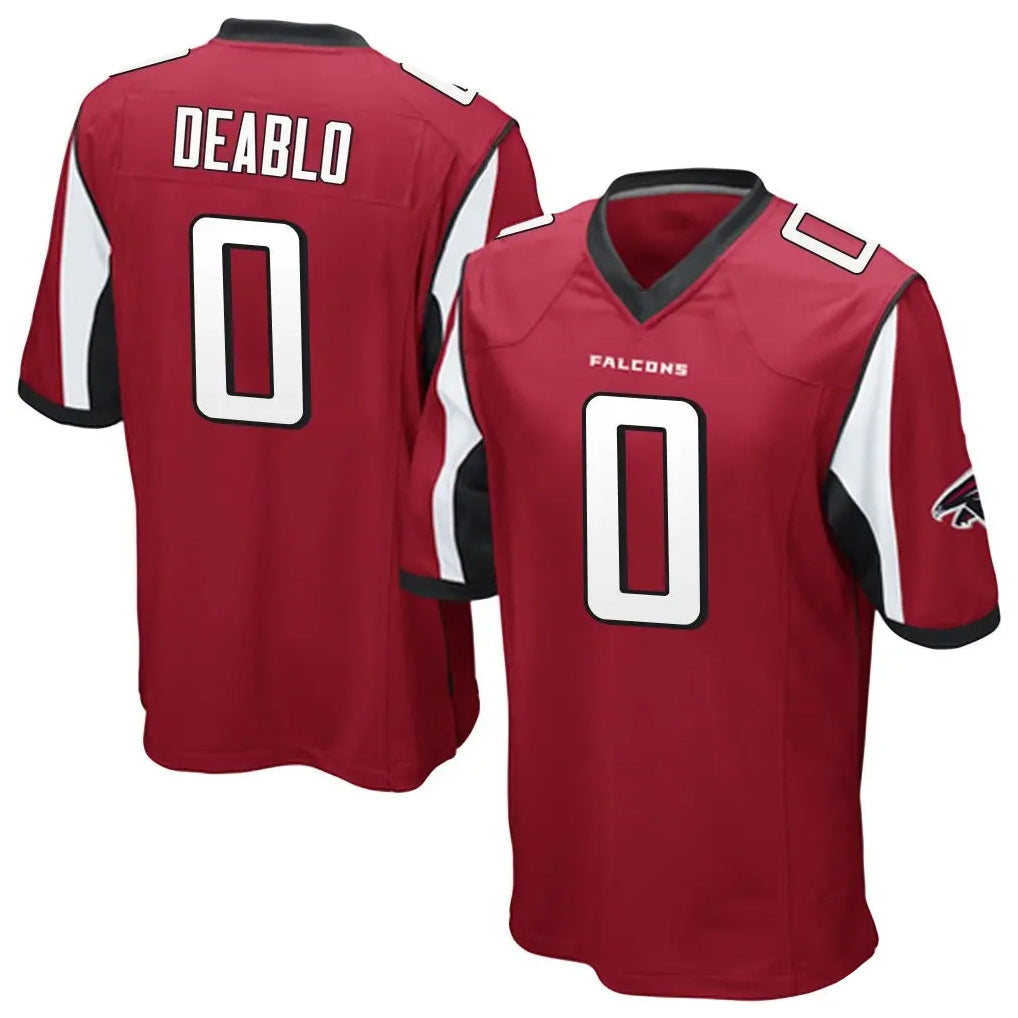 Parkc A.Falcons #0 Divine Deablo Player Red Color Vapor Home Game Stitched Jerseys