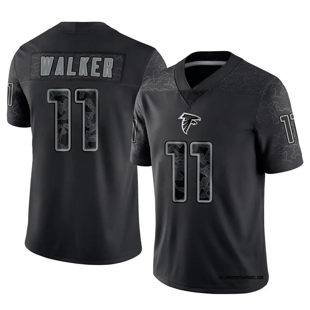 Parkc A.Falcons #11 Jalon Walker Player Black RFLCTV Limited Stitched Jerseys