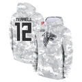 Parkc A.Falcons #12 Avieon Terrell Player Arctic Camo Salute to Service Limited Hoodie Stitched Jerseys