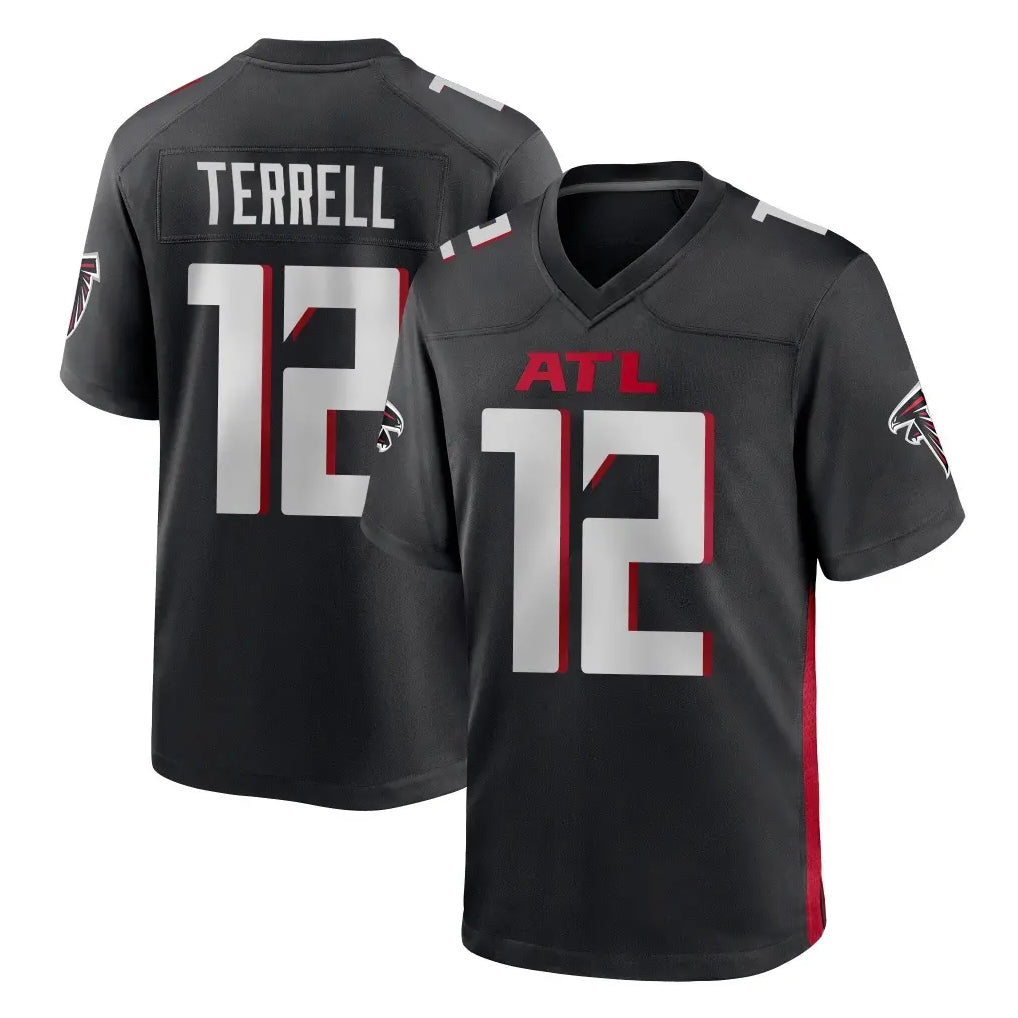 Parkc A.Falcons #12 Avieon Terrell Player Black Home Game Stitched Jerseys