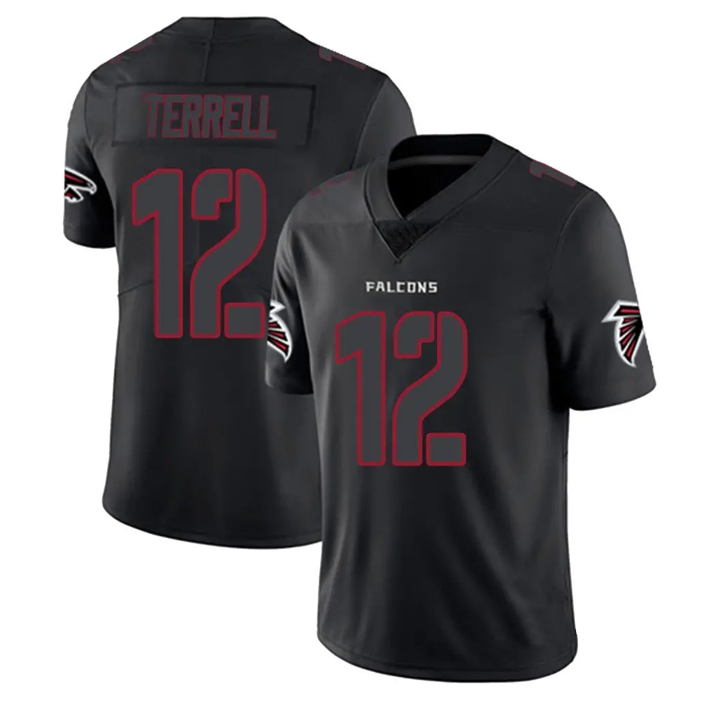 Parkc A.Falcons #12 Avieon Terrell Player Black Impact Limited Game Stitched Jerseys