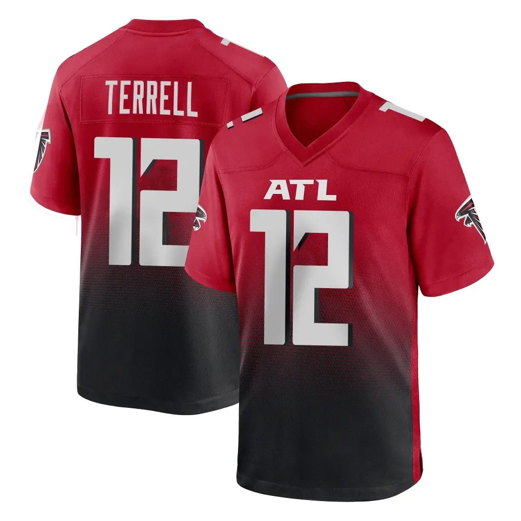 Parkc A.Falcons #12 Avieon Terrell Player Red Home Game Stitched Jerseys