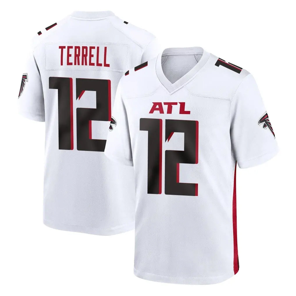 Parkc A.Falcons #12 Avieon Terrell Player White Home Game Stitched Jerseys
