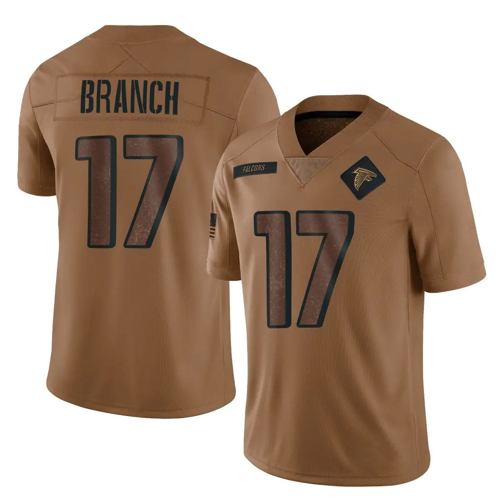 Parkc A.Falcons #17 Zachariah Branch Player Brown Salute To Service Limited Stitched Jerseys