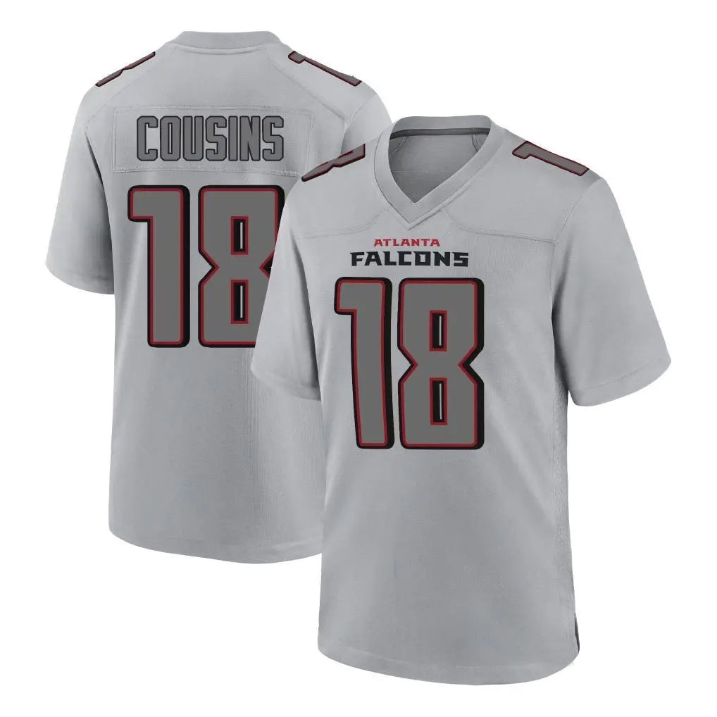 Parkc A.Falcons #18 Kirk Cousins Branch Player Gray Fashion Home Game Stitched Jerseys