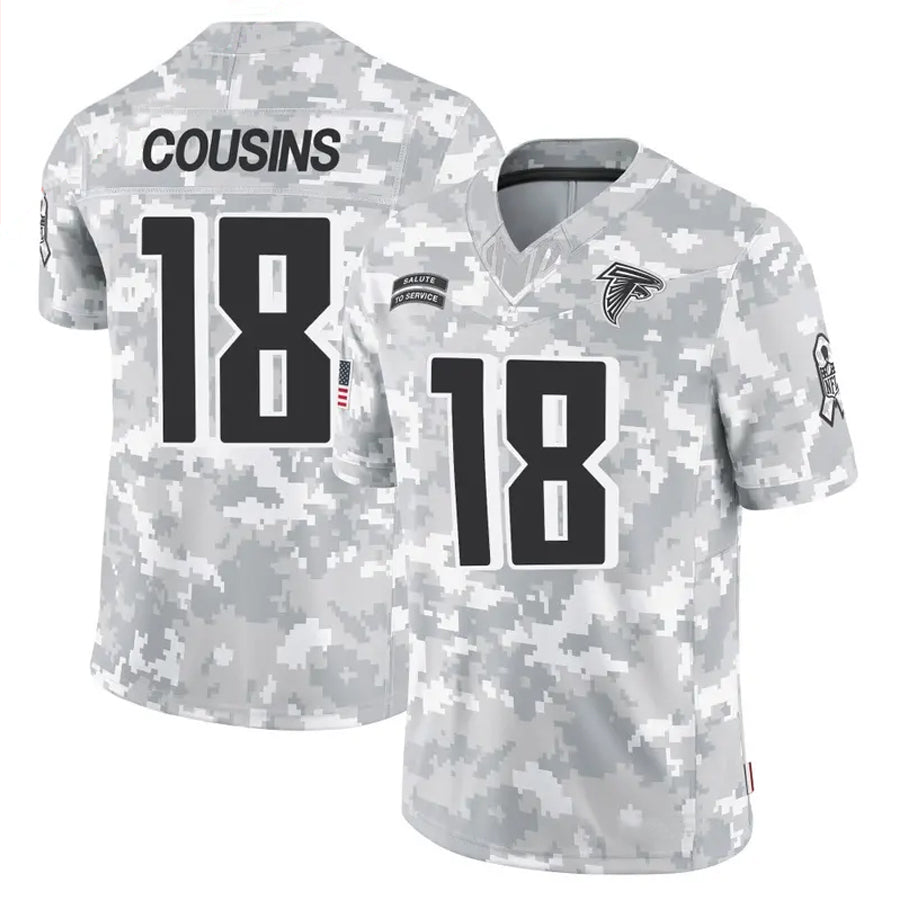 Parkc A.Falcons #18 Kirk Cousins Player Arctic Camo Salute to Service Limited Stitched Jerseys