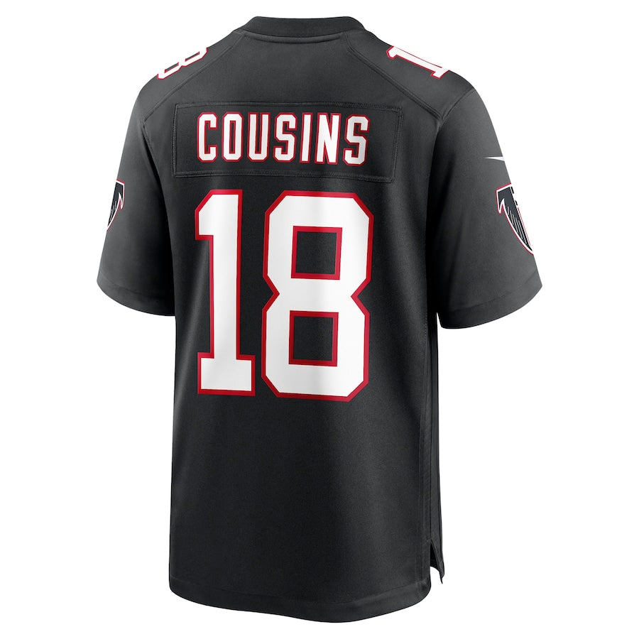 Parkc A.Falcons #18 Kirk Cousins Player Black Limited Home Game Stitched Jerseys